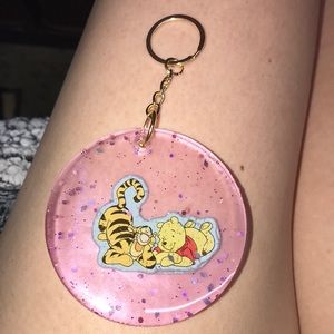 Custom epoxy resin keychain Pooh & Tigger New